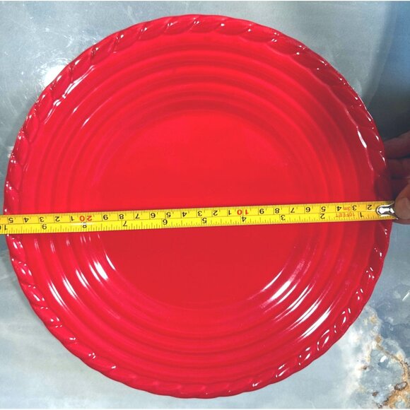 Red Artimino Tuscan Countryside RED Stoneware Plate Set - Picture 7 of 7